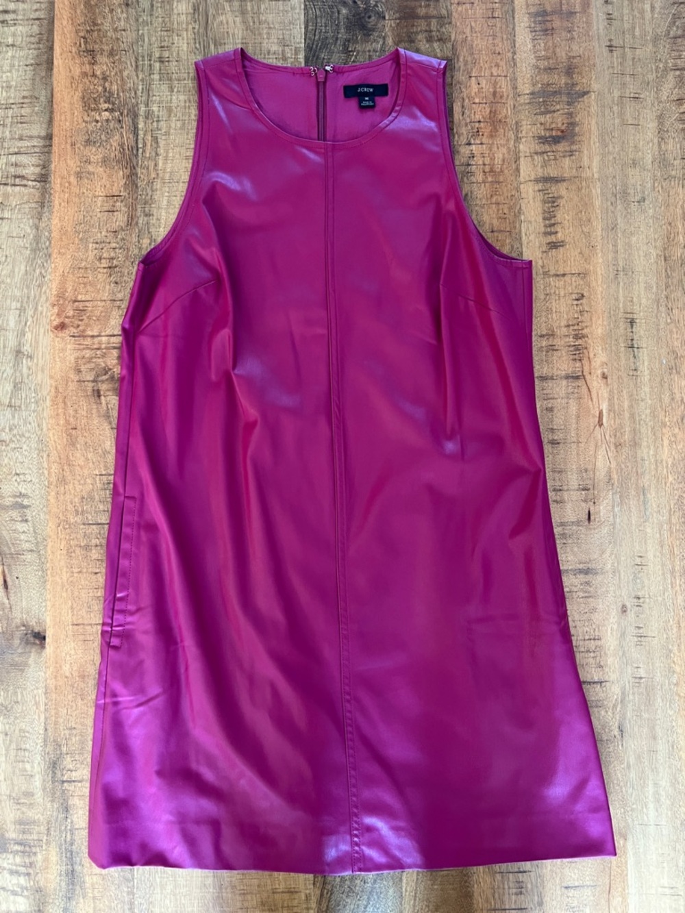 J. Crew Sleeveless Shift Dress in Bright Magenta